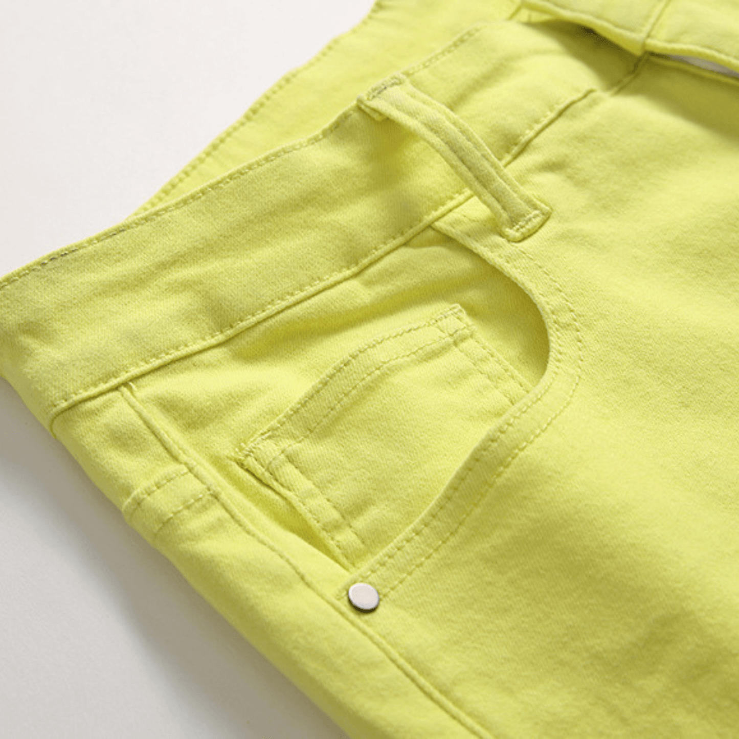 Men's Straight-Leg Premium Denim Jeans – Yellow