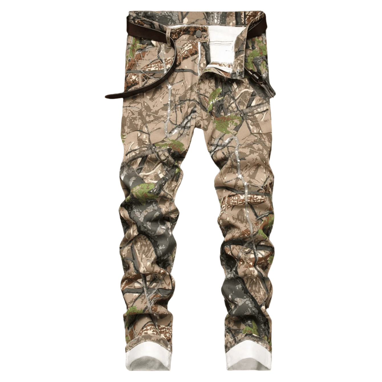 Men's Camouflage Relaxed Fit Denim Trousers – Urban Streetwear Style