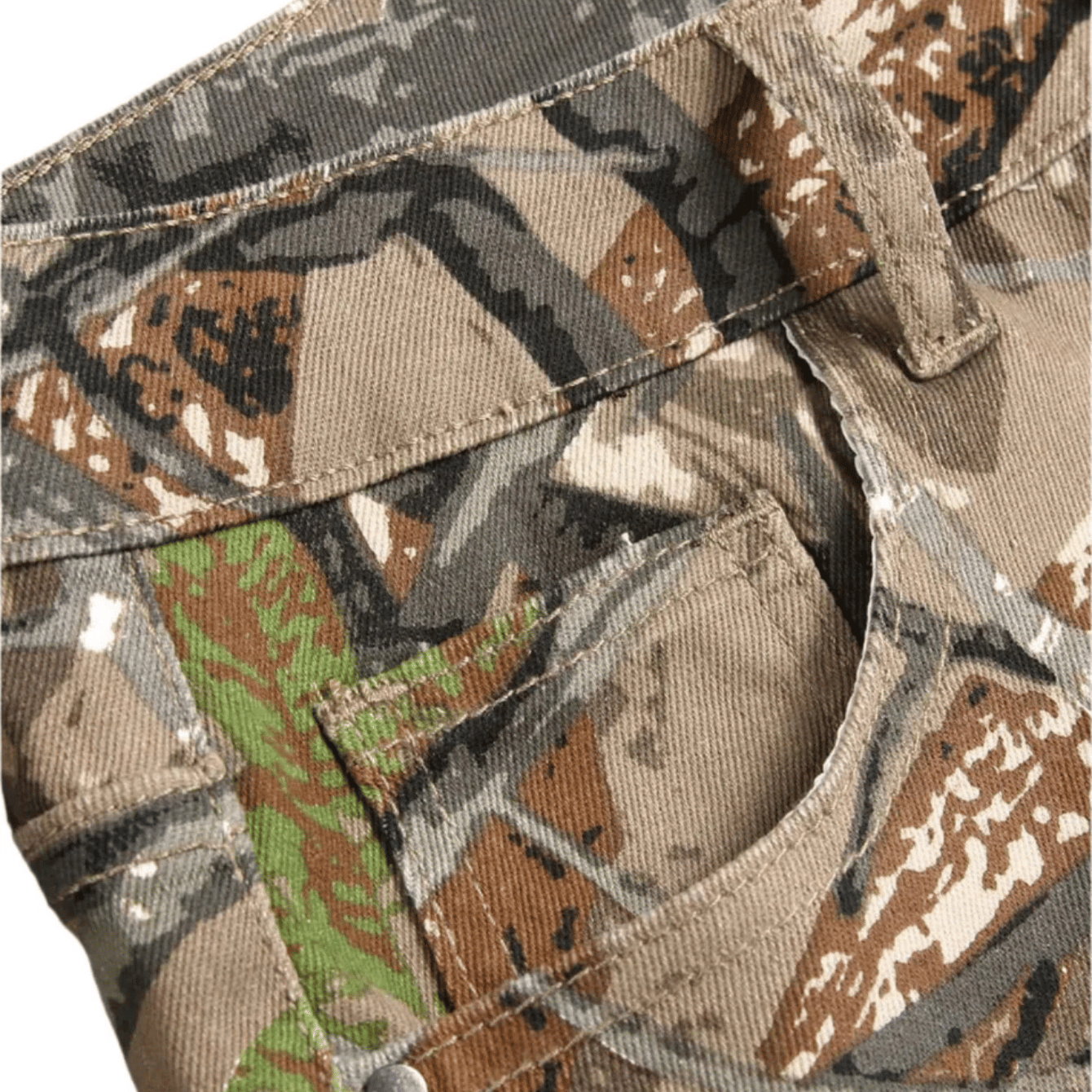Men's Camouflage Relaxed Fit Denim Trousers – Urban Streetwear Style
