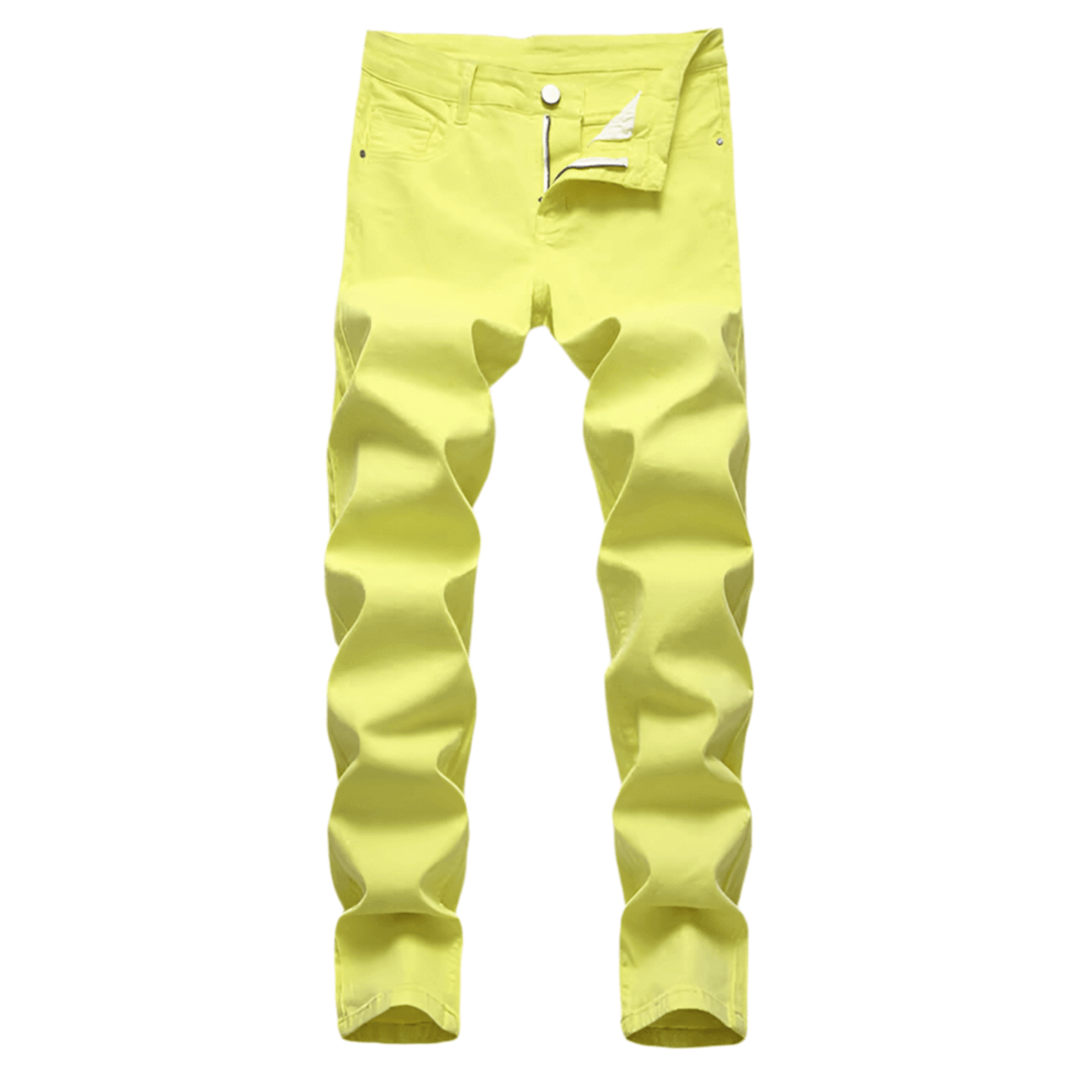 Men's Straight-Leg Premium Denim Jeans – Yellow