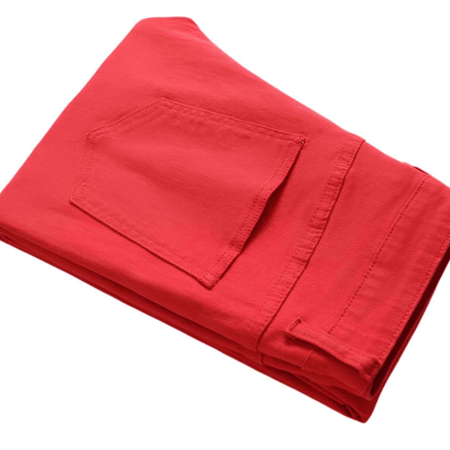 Men's Straight-Leg Premium Denim Jeans – Red
