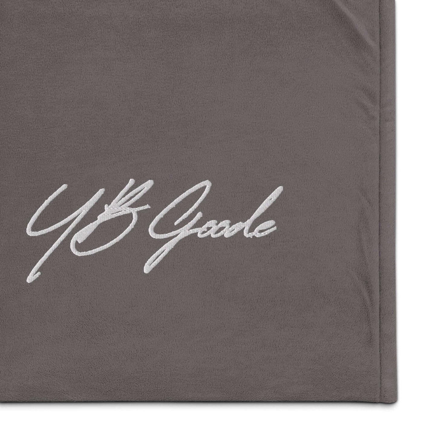 YB Goode Signature Embroidered Sherpa Blanket