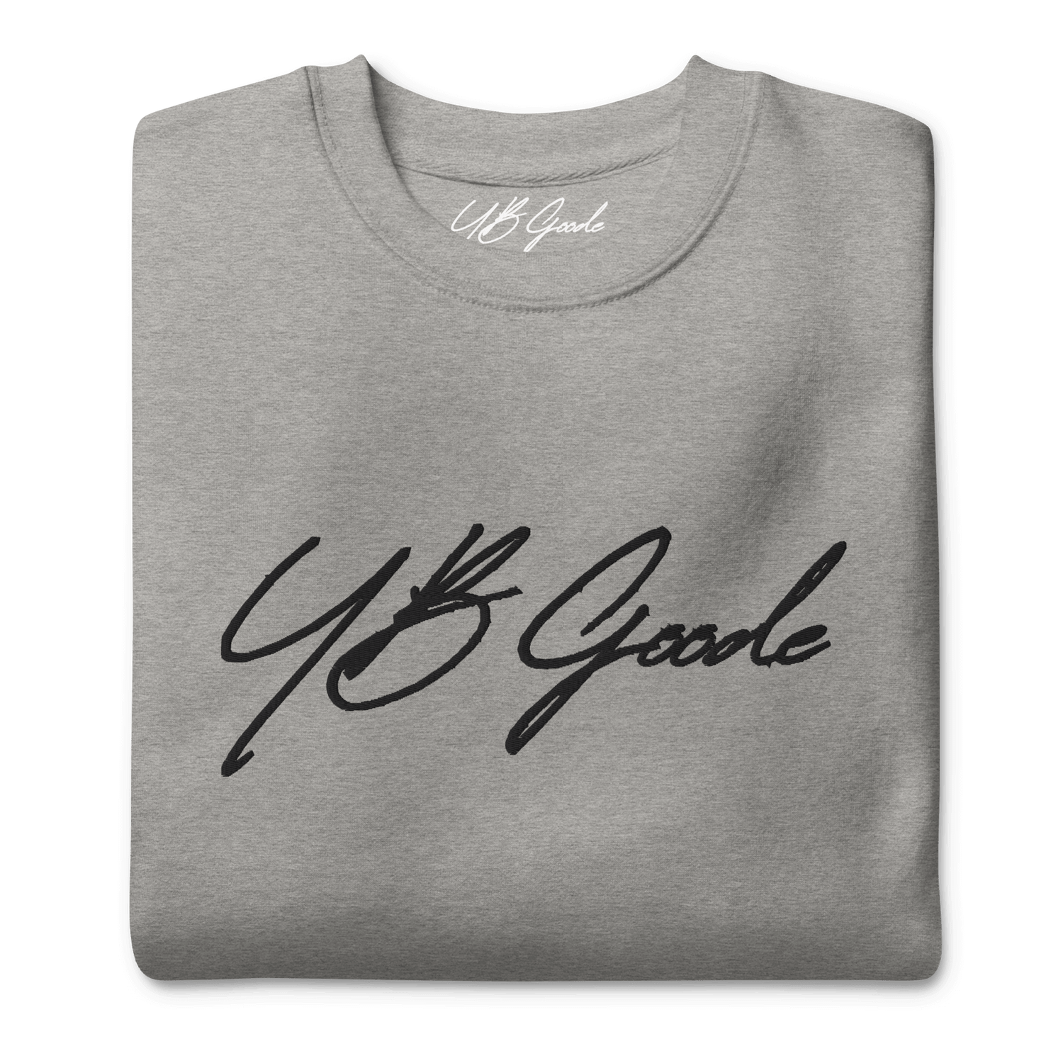 Black t-shirt from Signature Series with stylish white cursive text logo on the front.