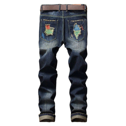 Men's Slim-fit Bootcut Jeans – Dark Blue Wash