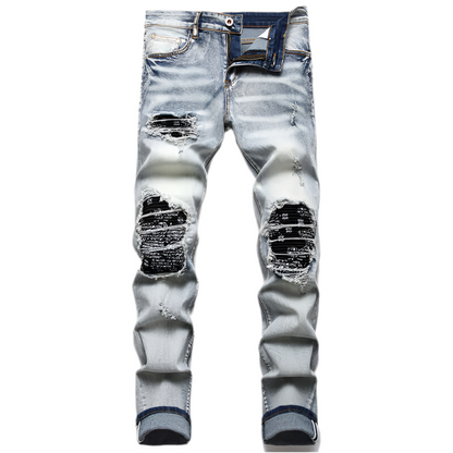 Men's Relaxed-fit Ripped Biker Jeans – 2 Styles Available