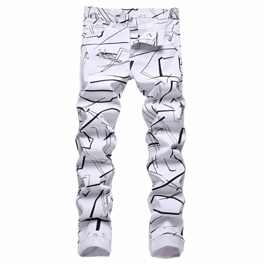 Men's Slim-fit Premium Denim Jeans – White Wash