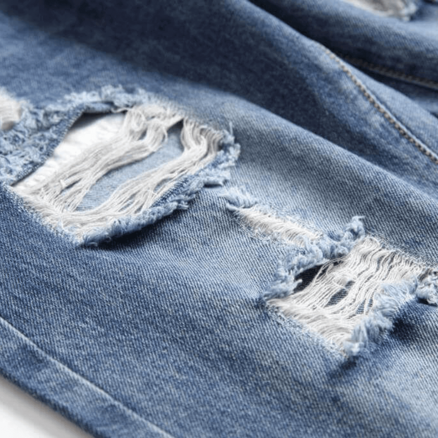 Men's Straight-Leg Distressed Denim Jeans – Nostalgic Wash