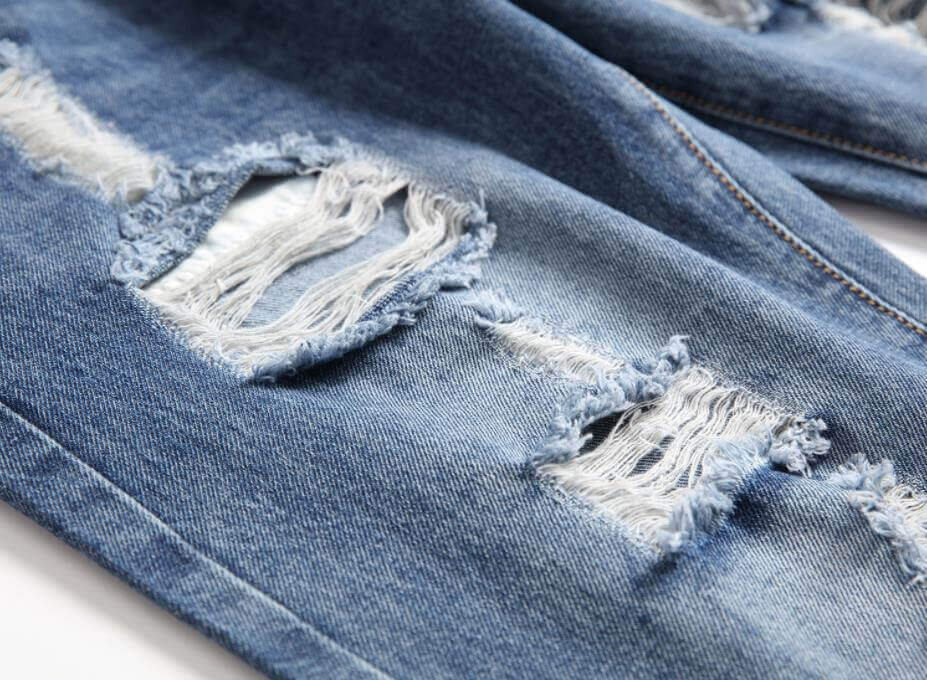 Men's Straight-Leg Distressed Denim Jeans – Nostalgic Wash
