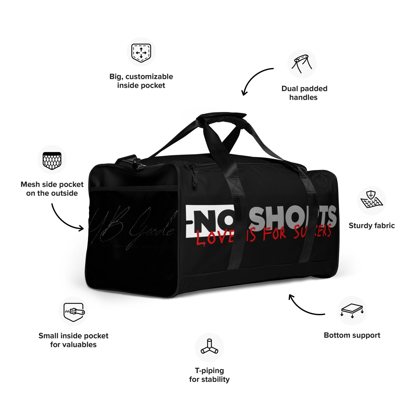 NO SHORTS L.I.F.S. Duffle bag