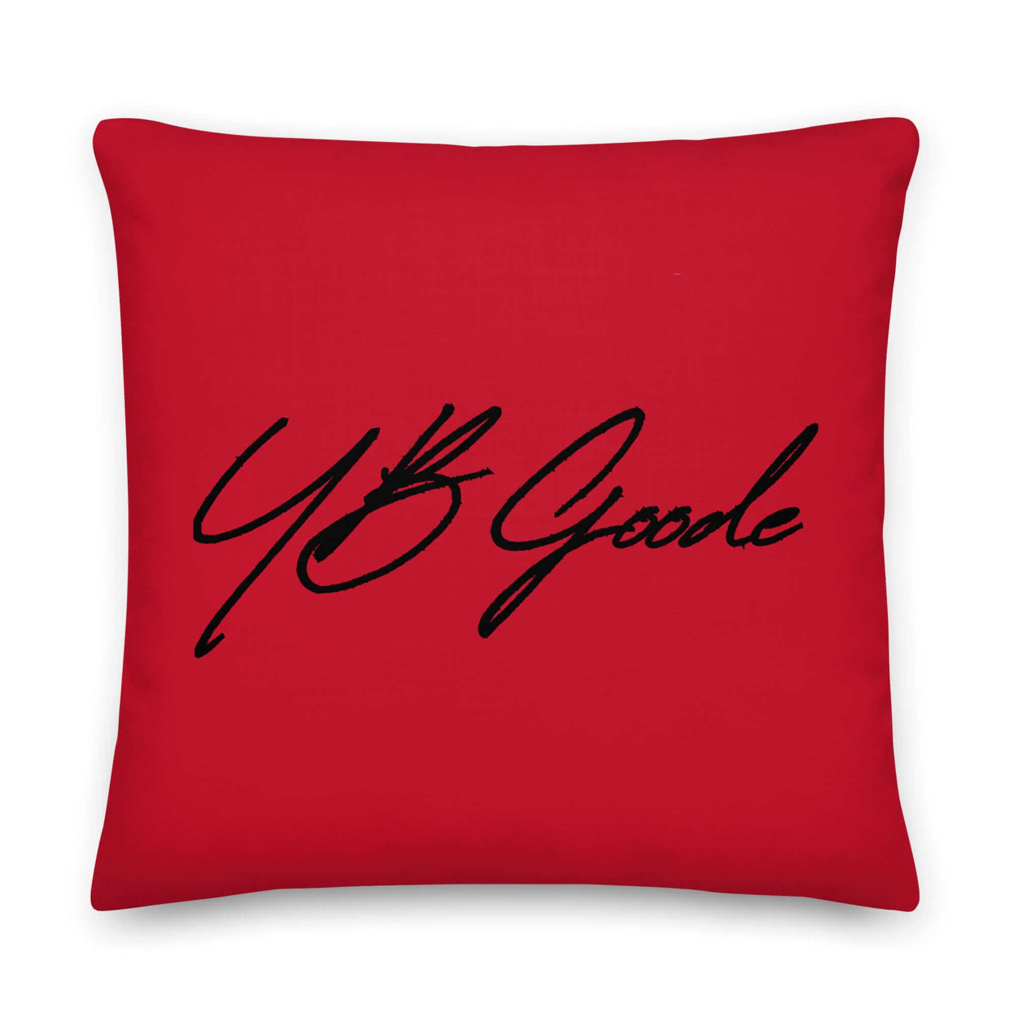 YB Goode Signature Throw Pillow (Red)