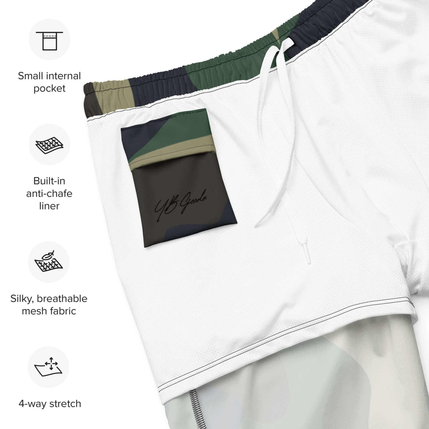 YB Goode Camo Swim Trunks