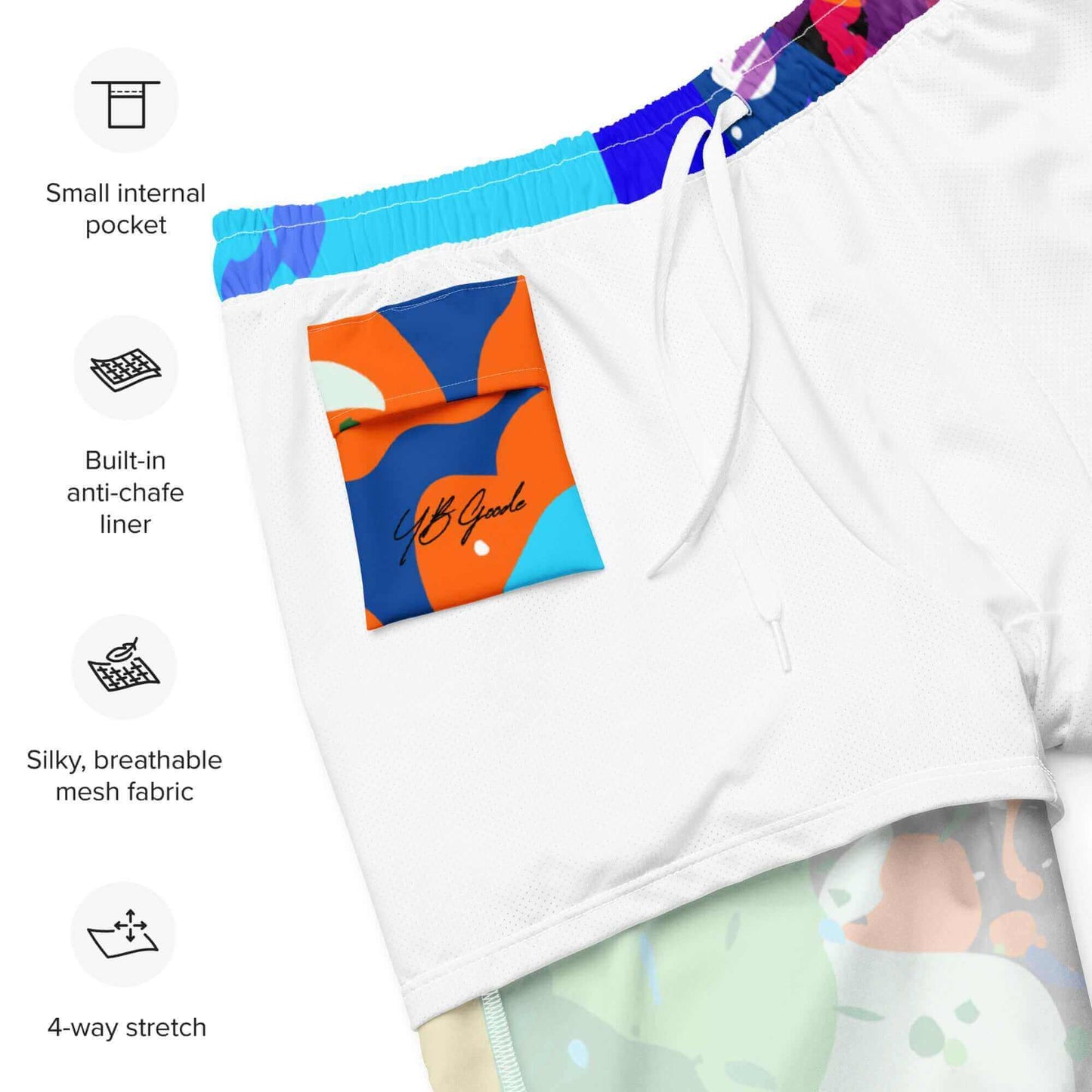 YB Goode Color Drip Swim Trunks