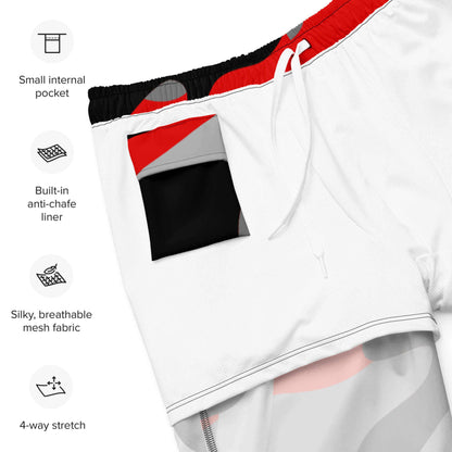 YB Goode Red Camo Swim Trunks