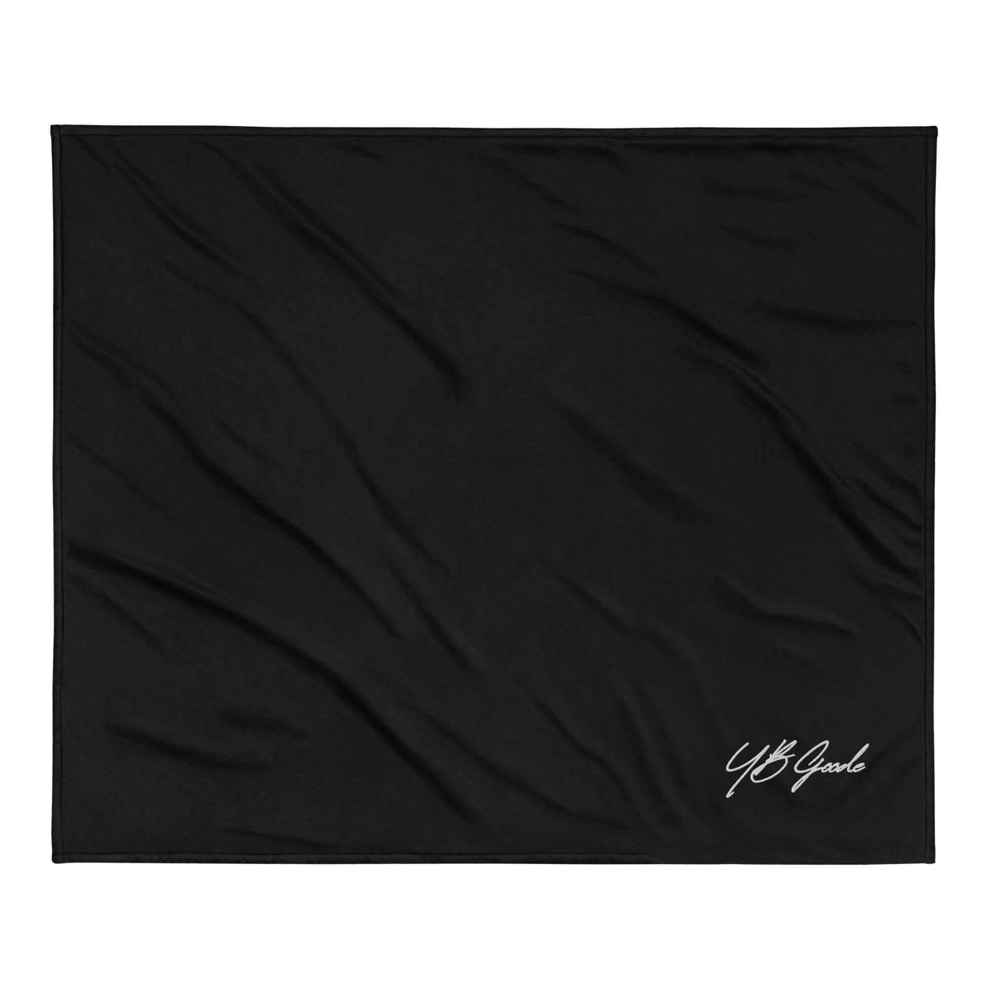 YB Goode Signature Embroidered Sherpa Blanket