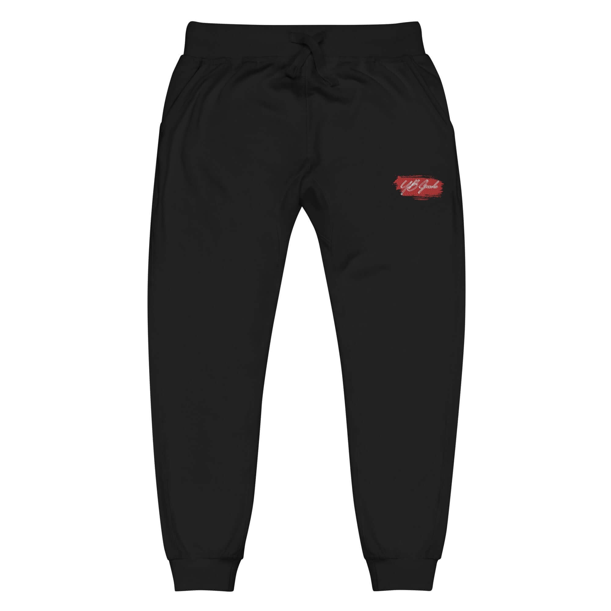 YB Goode Embroidered Fleece Sweatpants (Red)