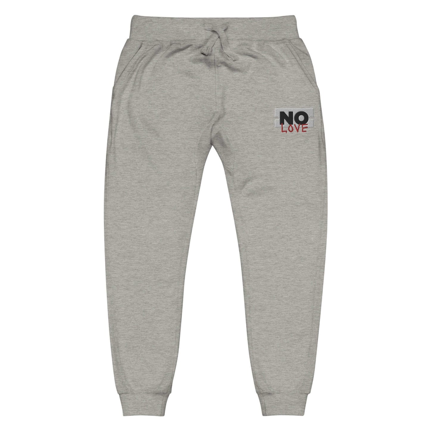 NO LOVE Embroidered Fleece Sweatpants