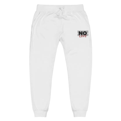NO LOVE Embroidered Fleece Sweatpants