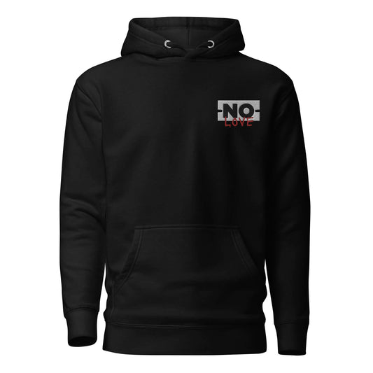 NO LOVE Embroidered Logo Hoodie